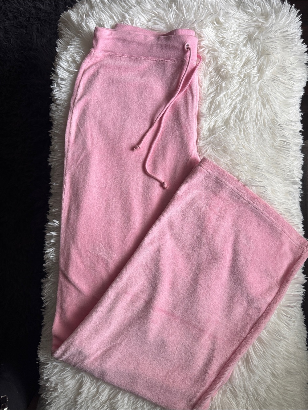 Pink Drawstring Sweatpants (Terry cloth )